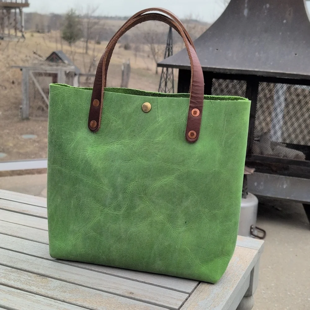 KMM & CO Mini Leather Tote Bag Fern - Picture 2 of 13